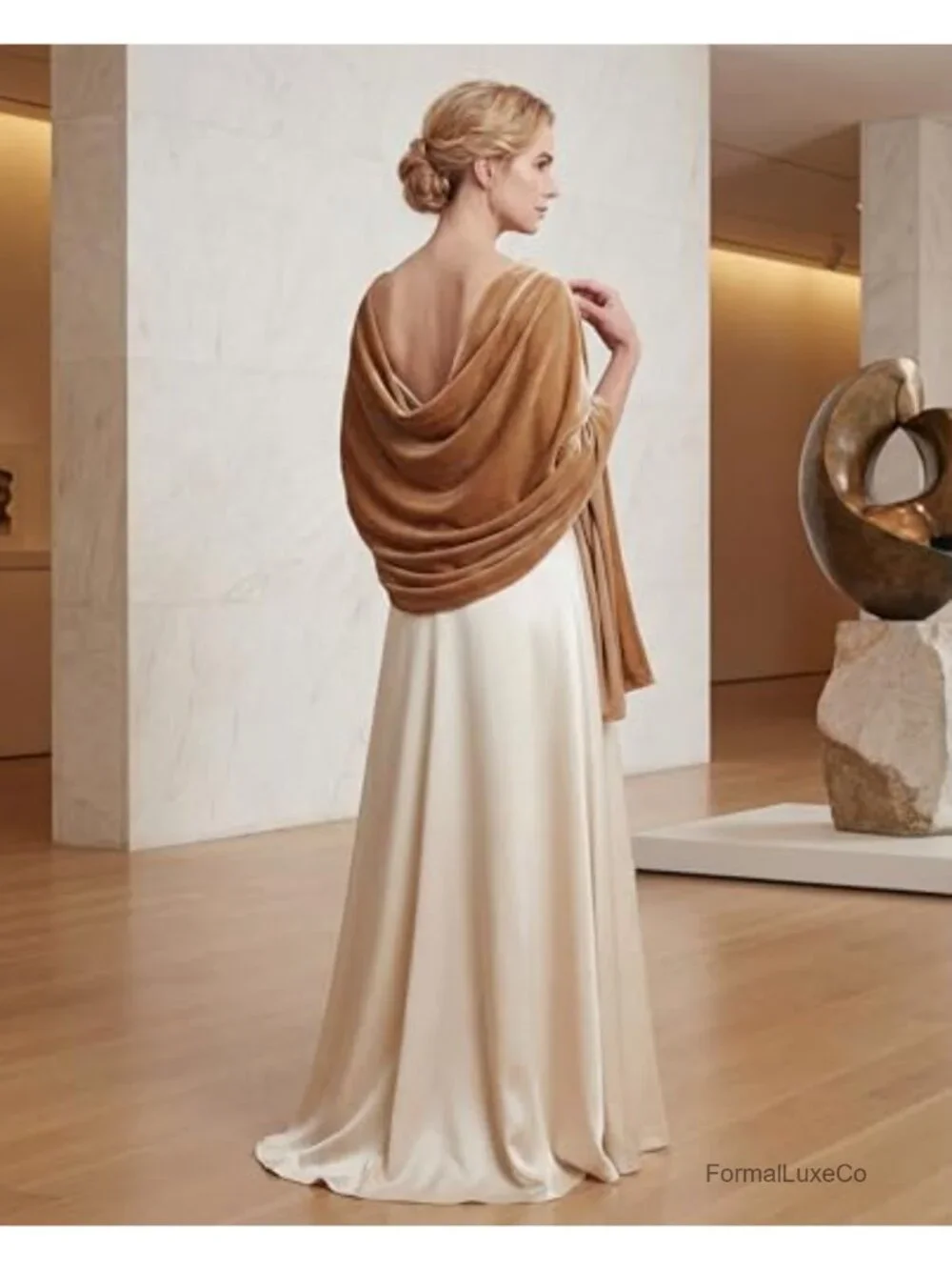 Velvet Scarf Shawl Wrap for Evening Dresses Wedding Bridal Cover Up